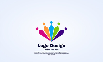 community network social icon simple design illustrator colorful