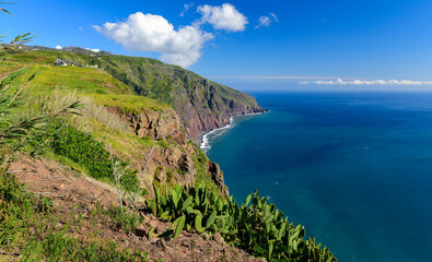 The coast of Madeira, Portugal. Ponta do Pargo.