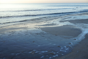 Beach in winter, Baltic Sea, Poland