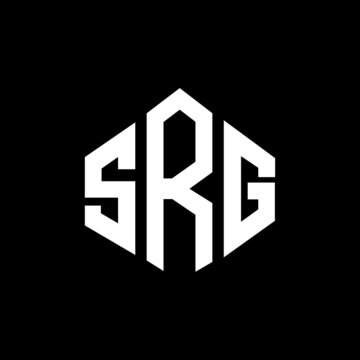 SRG letter logo design with polygon shape. SRG polygon and cube shape logo design. SRG hexagon vector logo template white and black colors. SRG monogram, business and real estate logo.