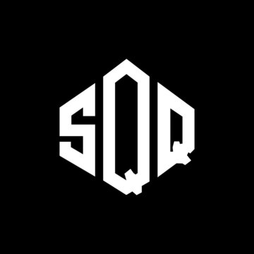 SQQ letter logo design with polygon shape. SQQ polygon and cube shape logo design. SQQ hexagon vector logo template white and black colors. SQQ monogram, business and real estate logo.