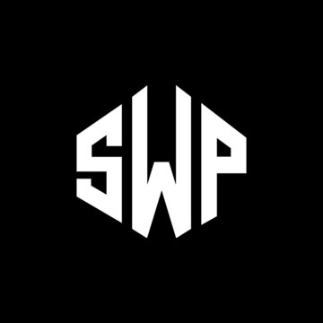 SWP letter logo design with polygon shape. SWP polygon and cube shape logo design. SWP hexagon vector logo template white and black colors. SWP monogram, business and real estate logo.
