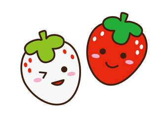 いちご　キャラクター　赤白