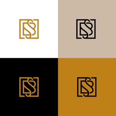 Elegant letter bs logo design inspiration © SBY