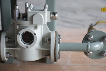 oil level gauge in a conservator tank for transformer