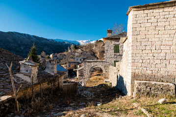 Kallarites village, a traditional village in Epirus, Ioannina, Greece