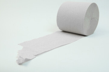 roll of toilet paper on a light background. personal hygiene concept. consumable illustration