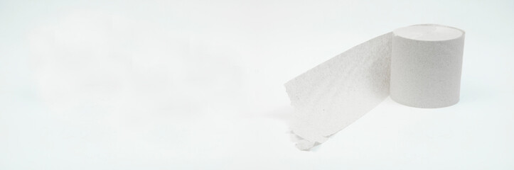 roll of toilet paper on a light background. personal hygiene concept. consumable illustration