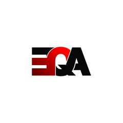 EQA letter monogram logo design vector