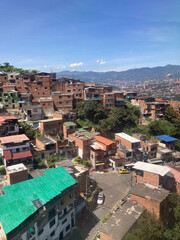 View of the Medellin Neighborhood Housing on a Beautiful Sunny Day