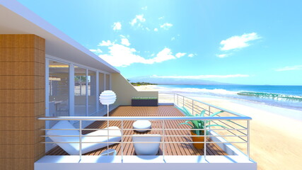 木製バルコニー