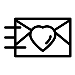 send love icon line style vector