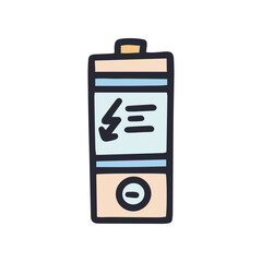 battery color vector doodle simple icon design