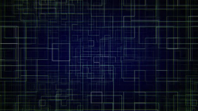Blue Circuit Geometries Loop Back Animation Background