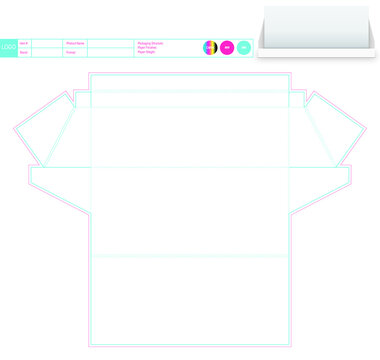 Bath & Beauty PDQ Packaging Dieline: Stunning Vector Graphic for Eye-Catching Product Display & Professional Branding in the Beauty Supply Industry Factory Production Ready File Adobe Illustrator Fast