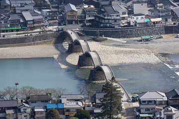 EOSRP.山口錦帯橋、もやってる気がする錦帯橋。