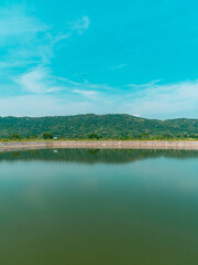 The reservoir as a natural water storage place when the dry season comes, as well as a tourist location