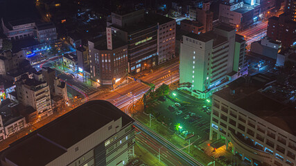 海峡ゆめタワーから見る夜景　山口県下関市