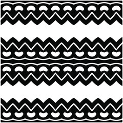Seamless ethnic pattern.Abstract Geometric Pattern generative computational art illustration.Black and 
white pattern for wallpapers and backgrounds. 