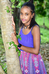 portrait of a girl in the park