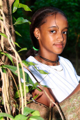 portrait of a teenager in the park