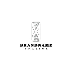 double helix logo cartoon template icon design black isolated vector illustration