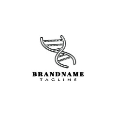 Fototapeta premium double helix logo cartoon template icon design black isolated vector illustration