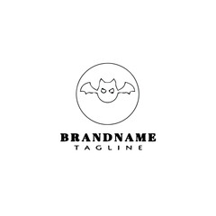 dracula logo cartoon template icon design black isolated vector illustration
