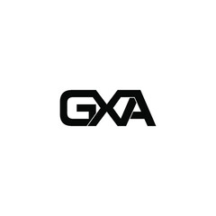 gxa letter initial monogram logo design