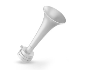 Blank air horn trumpet toy template, 3d render illustration. © godesignz