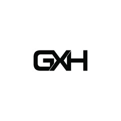 gxh letter initial monogram logo design
