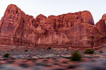 Fototapeta na wymiar Arches National Park rock formation Red Landscape