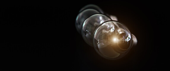Close up light bulb or lamp with bright concepts human resources for business leadership and...