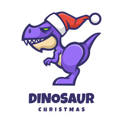 Illustration vector graphic Dinosaur Christmas, good for logo design