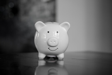 piggy bank with, up growing business to success and saving for retirement concept