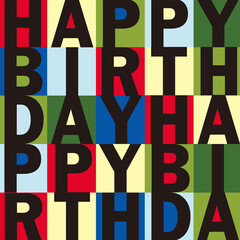 birthday seamless pattern with letters