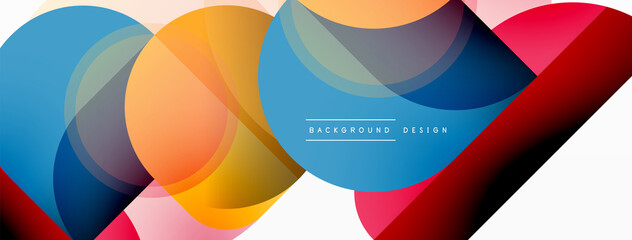 Round triangle shapes lines and circles. Geometric vector illustration for wallpaper banner background or landing page