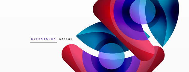 Creative geometric wallpaper. Minimal abstract background. Circle wave and round shapes composition vector illustration for wallpaper banner background or landing page