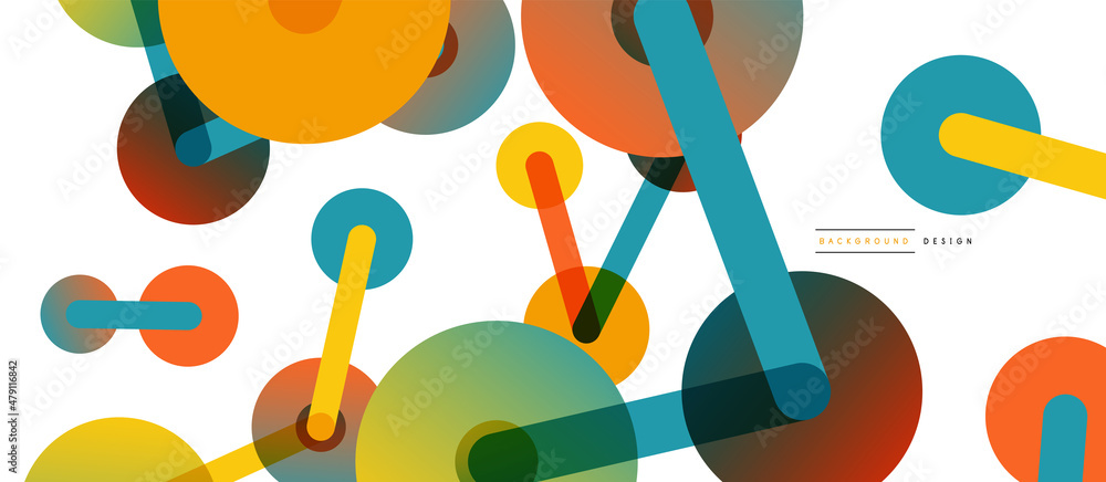 Poster network concept abstract background. dots connection. big data idea. business template for wallpaper
