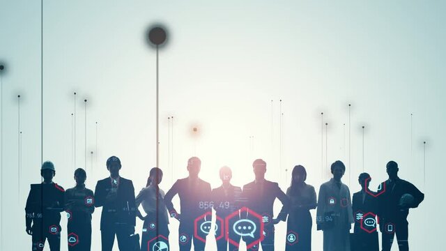 Business network concept. Human Resources. Group of businesspeople.