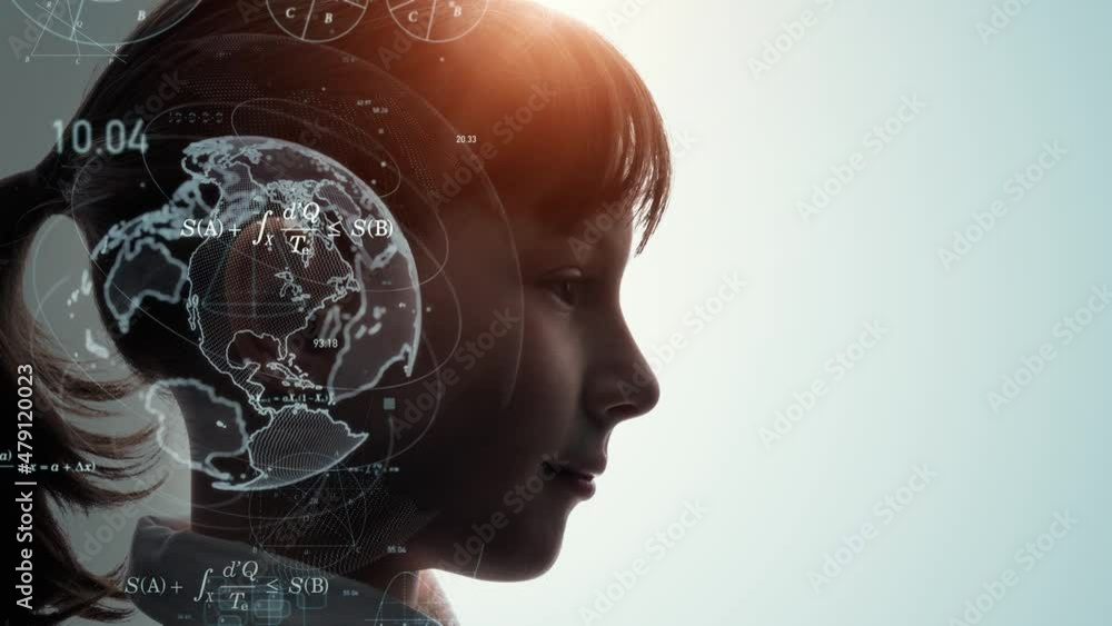 Poster education technology concept. edtech. ai (artificial intelligence). digital transformation.