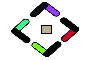 Abstract emblem, design concept, logo, logotype element for template.Logo isolated on white background.Vector Illustration