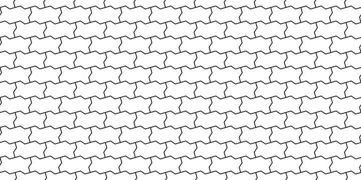 1x2 Zig zag paving blocks. Seamless interlocking subway brick texture in vector no.1 (Landscape)