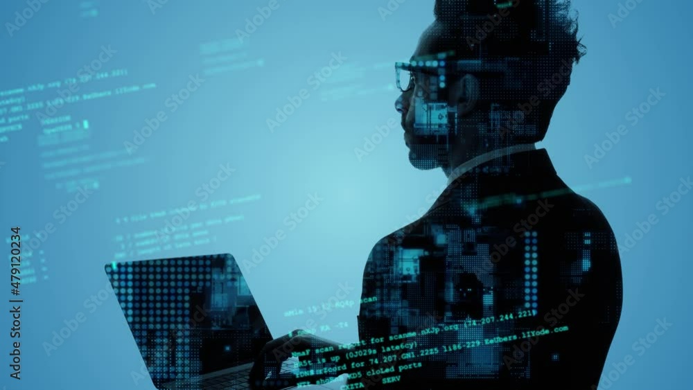 Leinwandbilder System engineering concept. Programmer. Data coding.