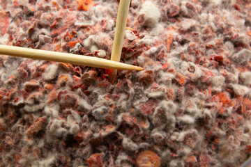 Improper storage of paprika led to the appearance of mold.