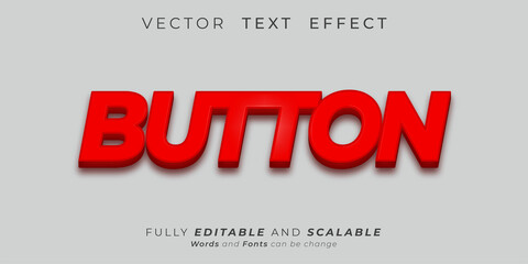 Editable text effect Button 3d effect text style concept