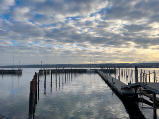 Bodensee bei Konstanz im Winter