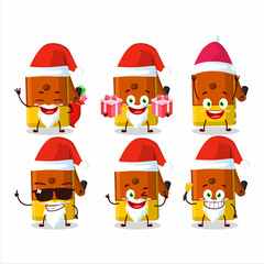 Santa Claus emoticons with orange pencil sharpener table cartoon character