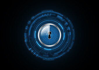 Technology abstract future keyhole radar security circle background vector illustration