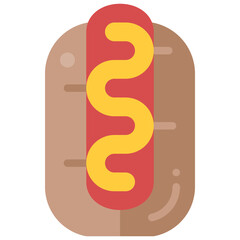 hot dog flat icon